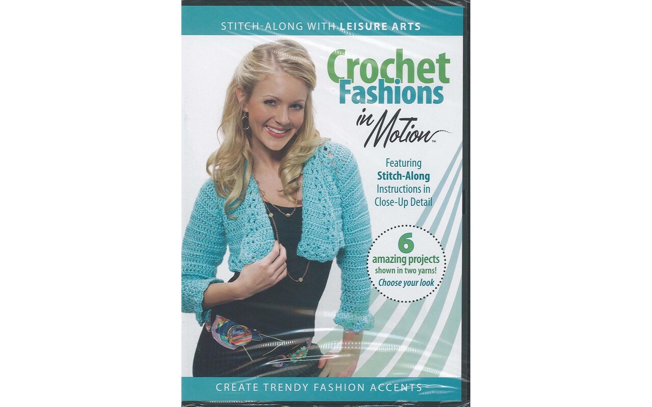 Leisure Arts Crochet Fashions In Motion Dvd, Crochet Dvd, Pattern Dvd Patterns, Beginners Patterns, Books For Beginners Adults, Beginner Dvd